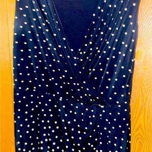Black and white dotted wrap Dress